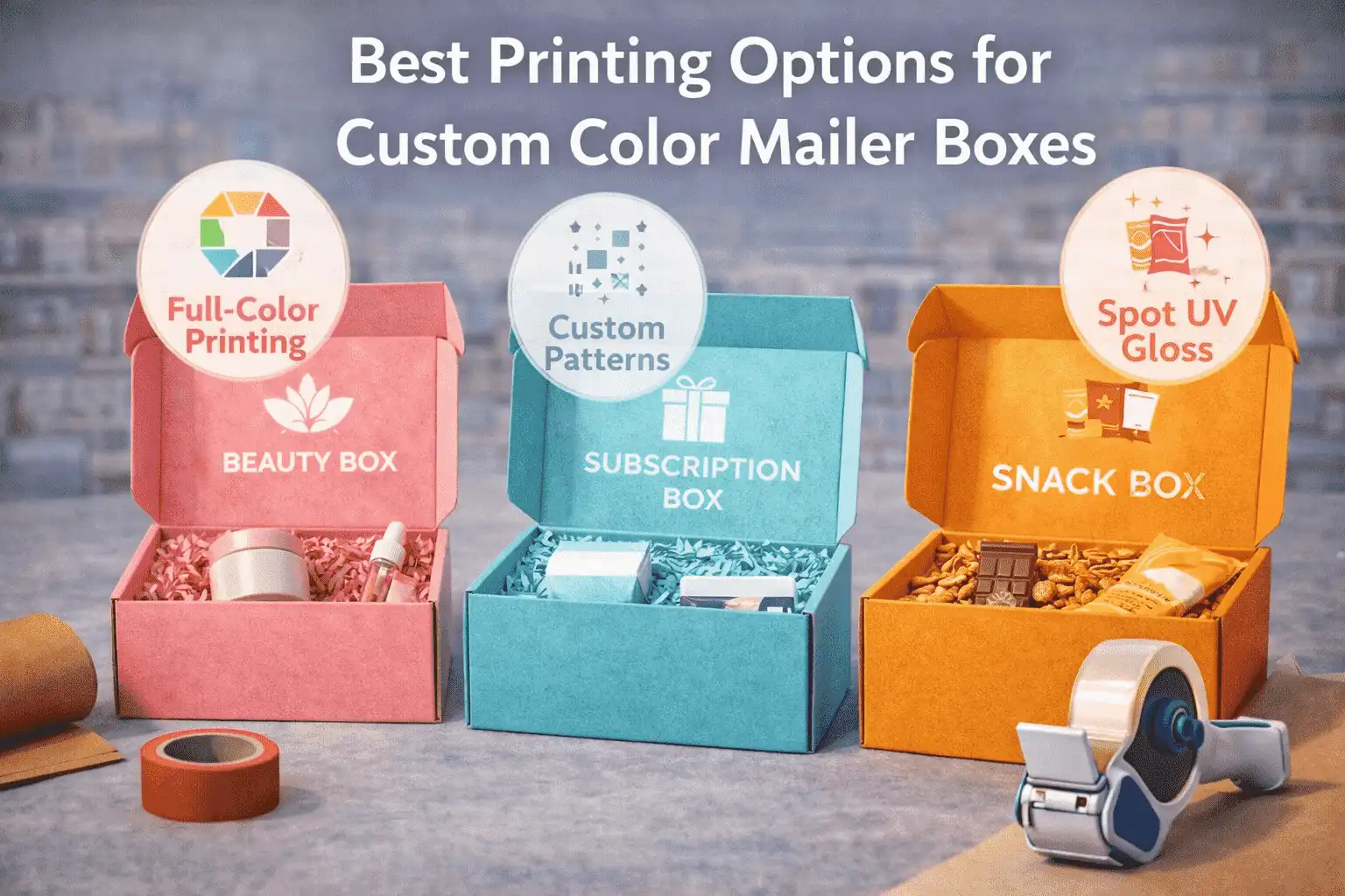 Best Printing Options for Custom Color Mailer Boxes